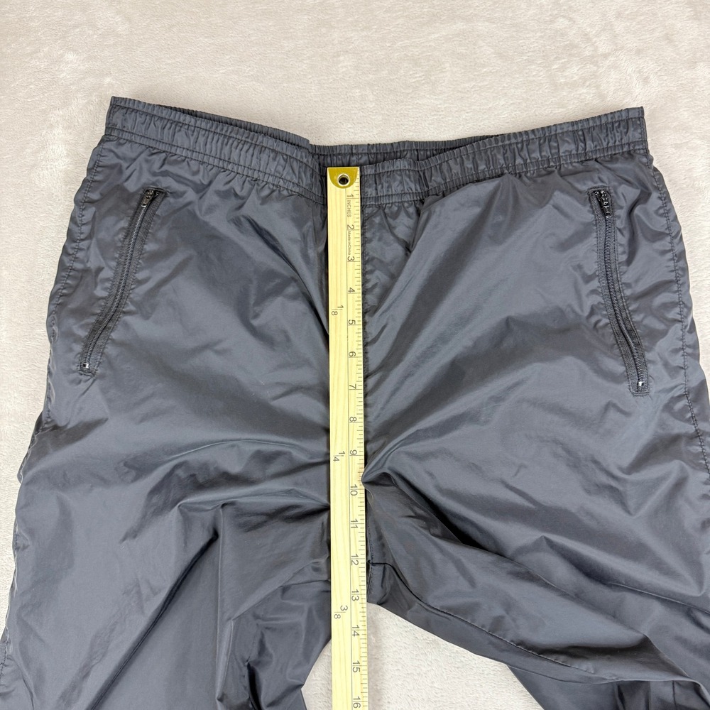 VTG Nike Track Pants Mens M Black Windbreaker Lined Ankle Zip Sportswear Y2K - Picture 9 of 14